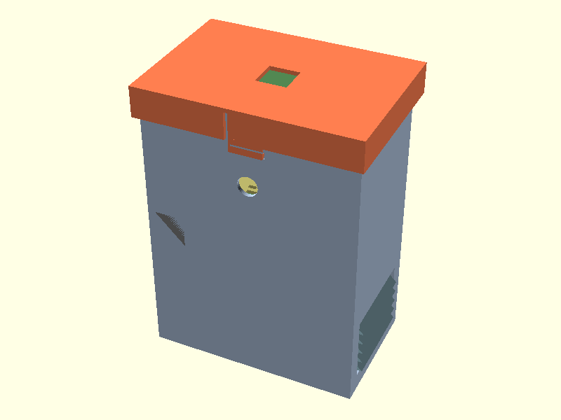 Engineering render of the Desk Sensor enclosure concept